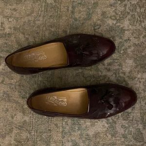 Salvatore Ferragamo Leather Men’s Tassel Wingtip Loafer size 11B